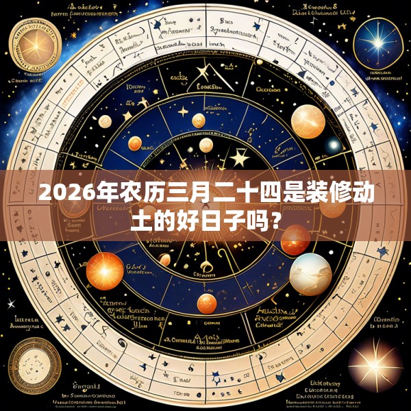 2026年农历三月二十四是装修动土的好日子吗？