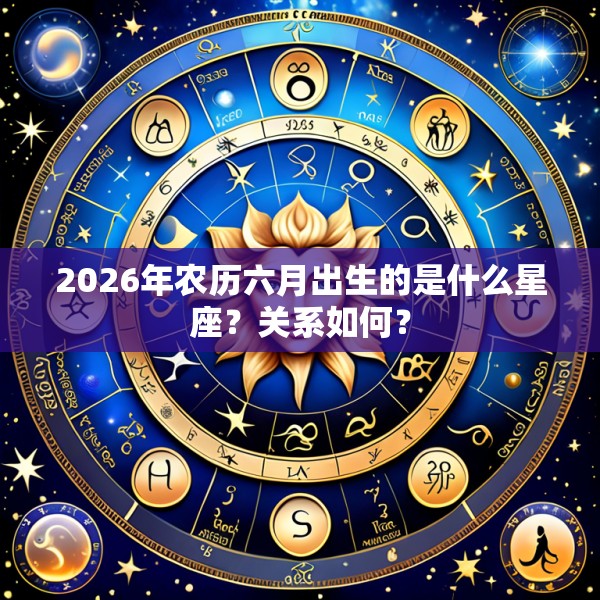 2026年农历六月出生的是什么星座？关系如何？