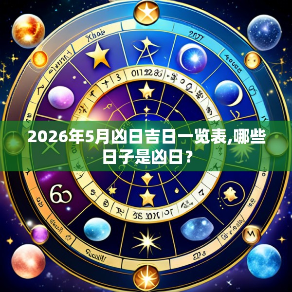 2026年5月凶日吉日一览表,哪些日子是凶日?