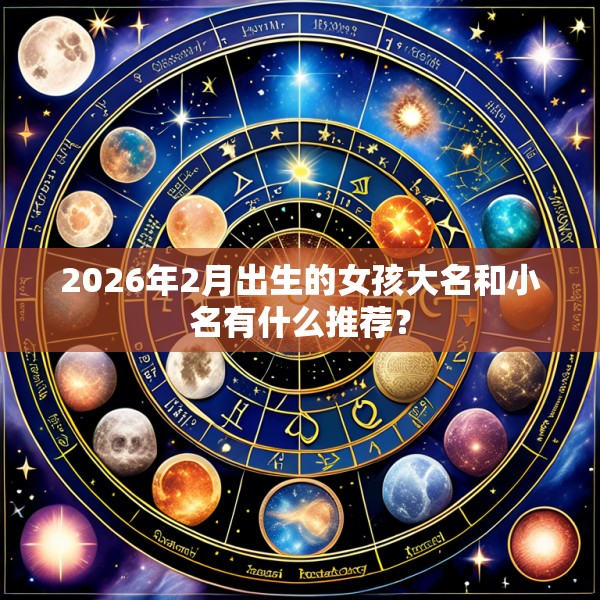 2026年2月出生的女孩大名和小名有什么推荐?