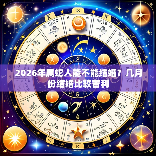 2026年属蛇人能不能结婚？几月份结婚比较吉利