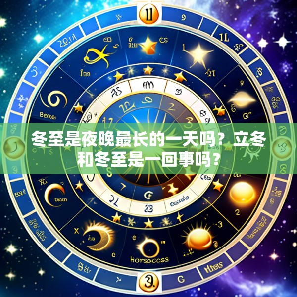 冬至是夜晚最长的一天吗？立冬和冬至是一回事吗？