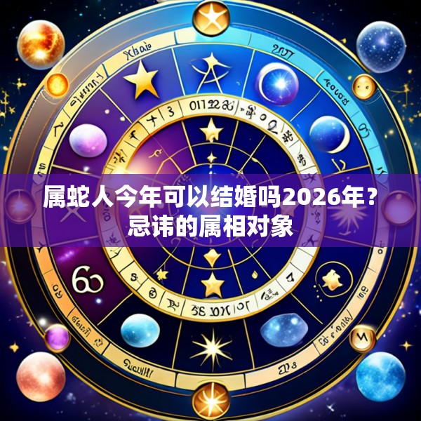属蛇人今年可以结婚吗2026年?忌讳的属相对象