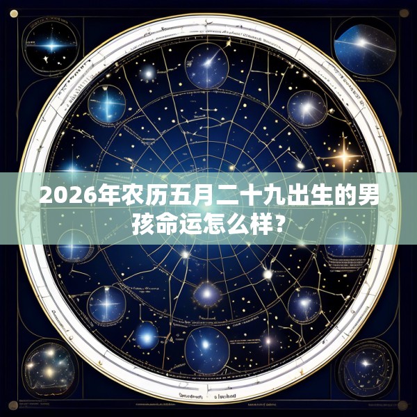 2026年农历五月二十九出生的男孩命运怎么样？
