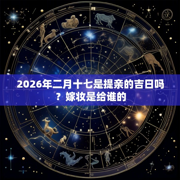 2026年二月十七是提亲的吉日吗？嫁妆是给谁的