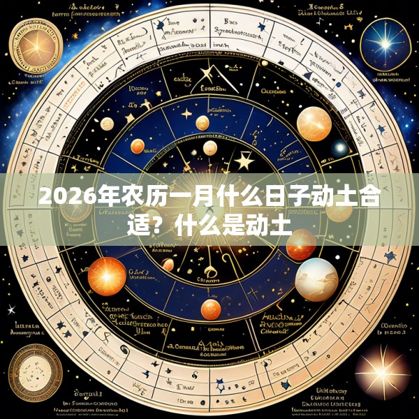 2026年农历一月什么日子动土合适？什么是动土