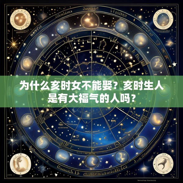 为什么亥时女不能娶?亥时生人是有大福气的人吗?