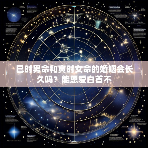 巳时男命和寅时女命的婚姻会长久吗?能恩爱白首不