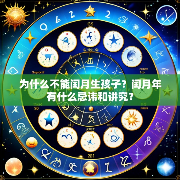 为什么不能闰月生孩子？闰月年有什么忌讳和讲究？