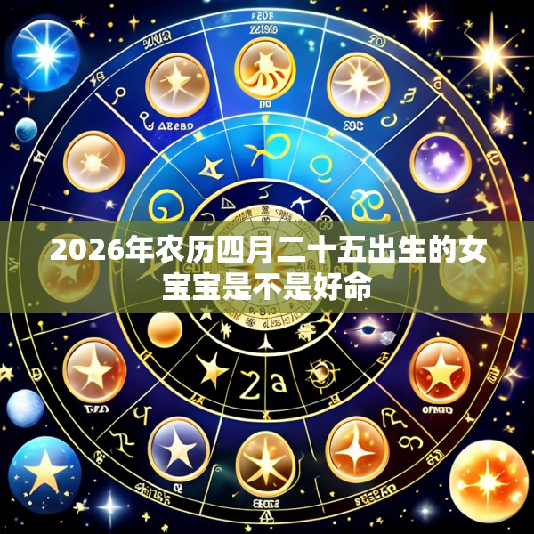 2026年农历四月二十五出生的女宝宝是不是好命