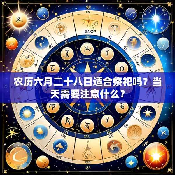 农历六月二十八日适合祭祀吗？当天需要注意什么？
