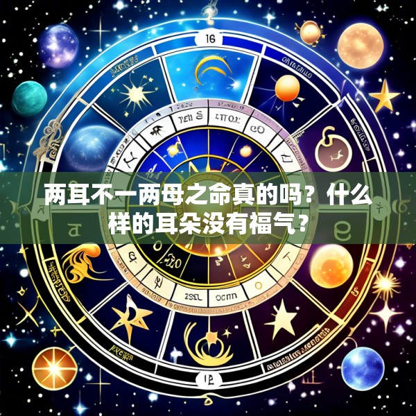 两耳不一两母之命真的吗？什么样的耳朵没有福气？