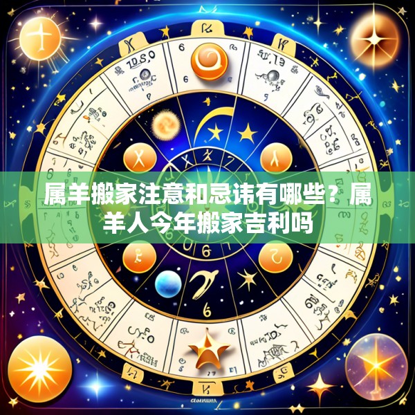 属羊搬家注意和忌讳有哪些？属羊人今年搬家吉利吗