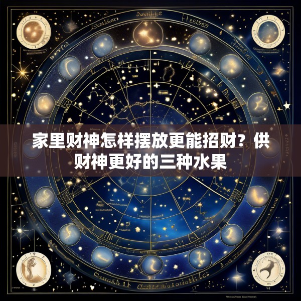 家里财神怎样摆放更能招财?供财神更好的三种水果
