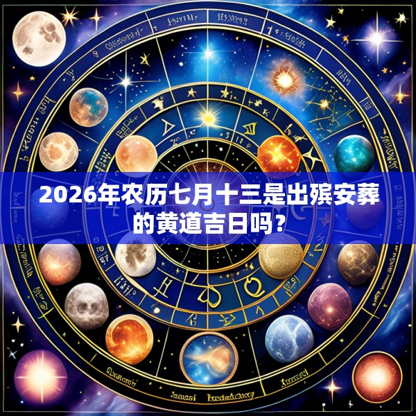 2026年农历七月十三是出殡安葬的黄道吉日吗？
