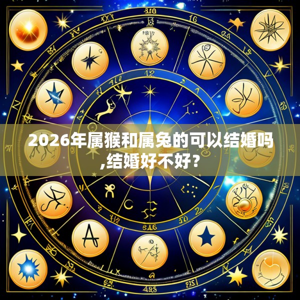 2026年属猴和属兔的可以结婚吗,结婚好不好?