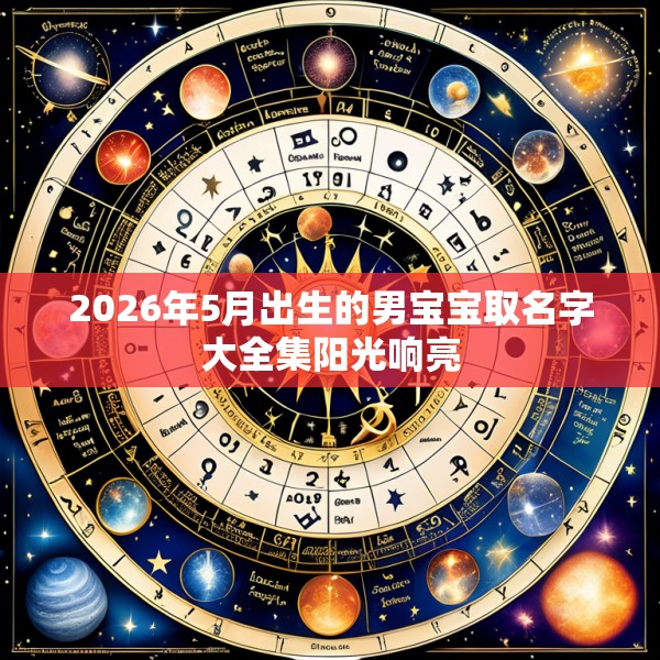 2026年5月出生的男宝宝取名字大全集阳光响亮