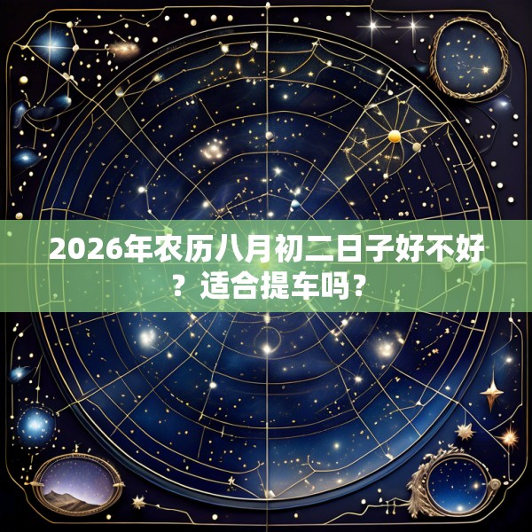 2026年农历八月初二日子好不好?适合提车吗?