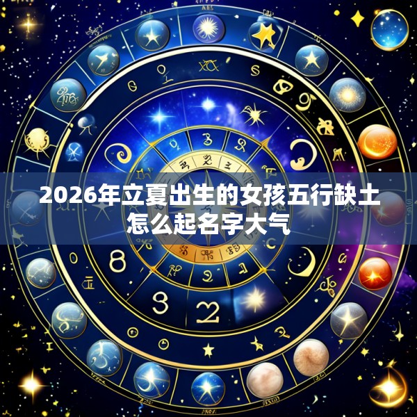 2026年立夏出生的女孩五行缺土怎么起名字大气