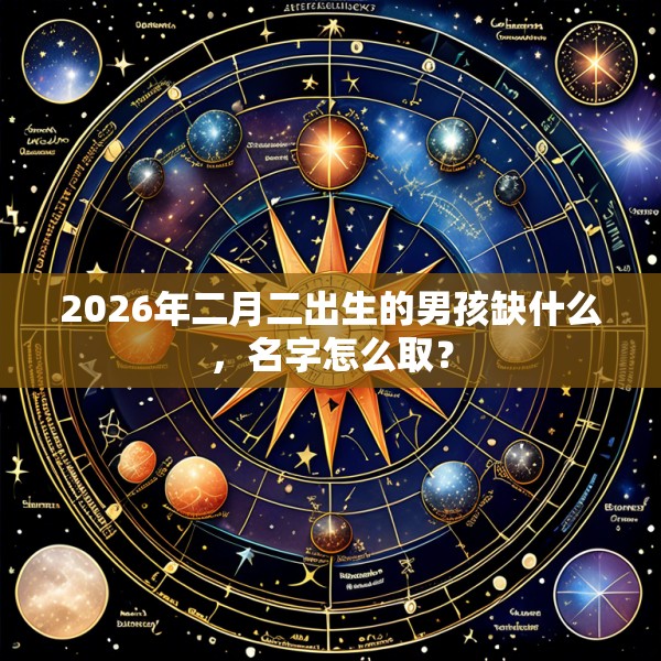 2026年二月二出生的男孩缺什么，名字怎么取？