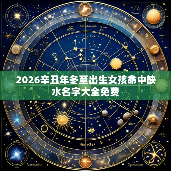 2026辛丑年冬至出生女孩命中缺水名字大全免费