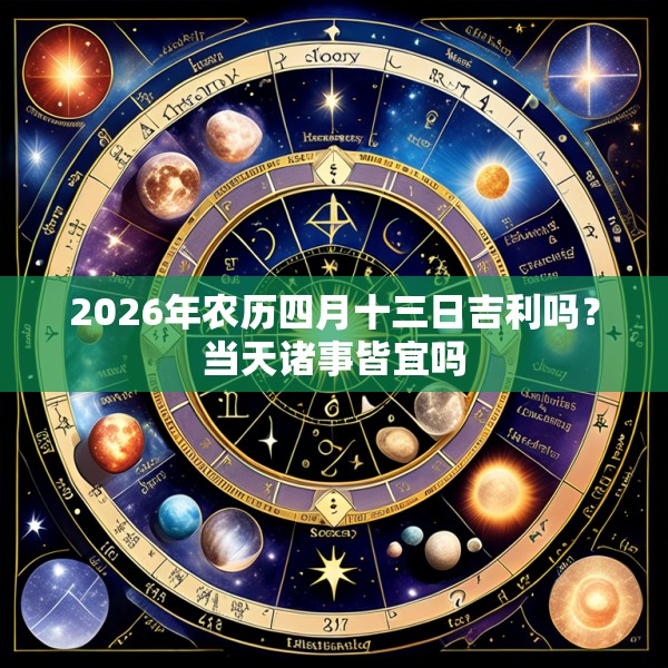 2026年农历四月十三日吉利吗？当天诸事皆宜吗