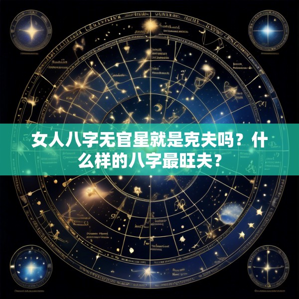 女人八字无官星就是克夫吗？什么样的八字最旺夫？