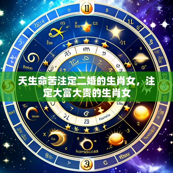 天生命苦注定二婚的生肖女,注定大富大贵的生肖女