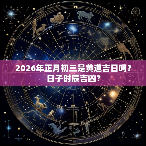 2026年正月初三是黄道吉日吗？日子时辰吉凶？