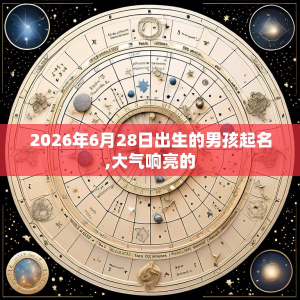 2026年6月28日出生的男孩起名,大气响亮的