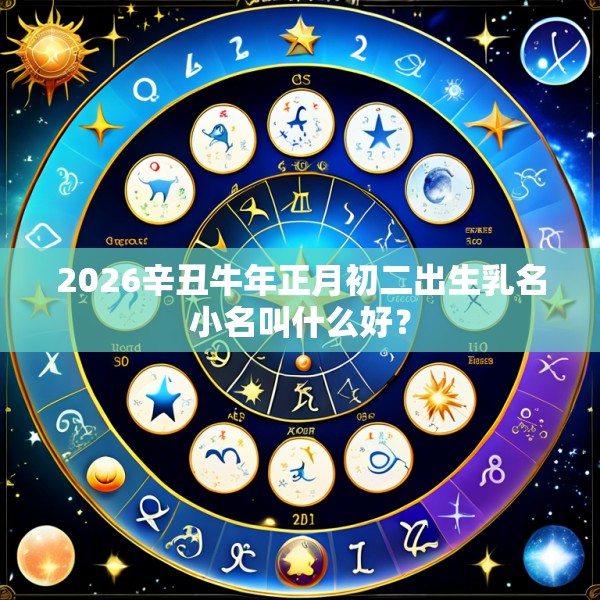 2026辛丑牛年正月初二出生乳名小名叫什么好?