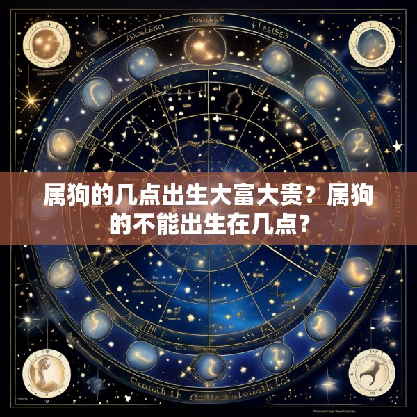 属狗的几点出生大富大贵？属狗的不能出生在几点？