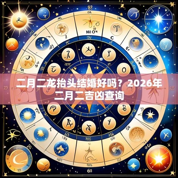 二月二龙抬头结婚好吗?2026年二月二吉凶查询