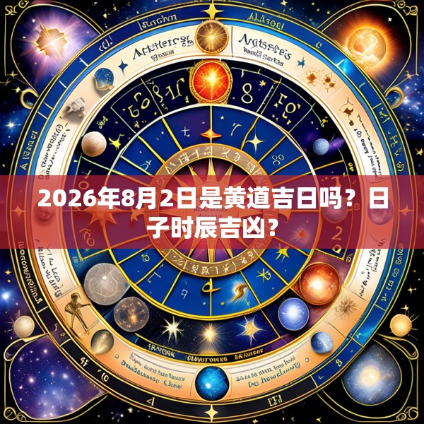 2026年8月2日是黄道吉日吗?日子时辰吉凶?