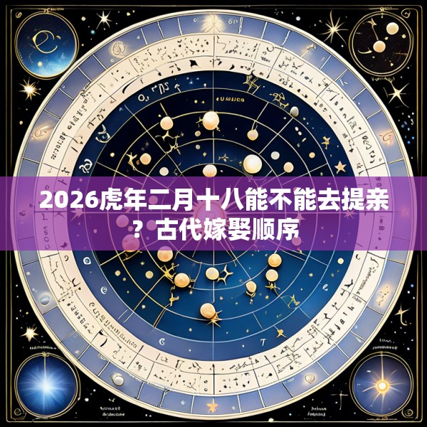 2026虎年二月十八能不能去提亲？古代嫁娶顺序