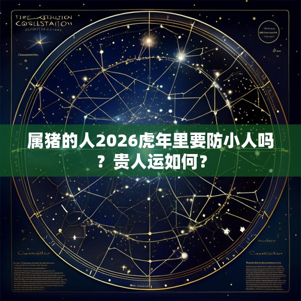 属猪的人2026虎年里要防小人吗?贵人运如何?
