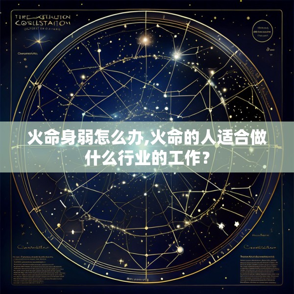火命身弱怎么办,火命的人适合做什么行业的工作?