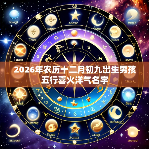 2026年农历十二月初九出生男孩五行喜火洋气名字