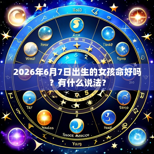 2026年6月7日出生的女孩命好吗？有什么说法？