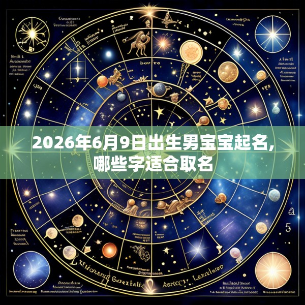 2026年6月9日出生男宝宝起名,哪些字适合取名