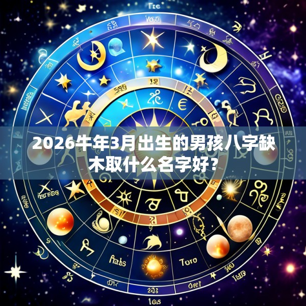 2026牛年3月出生的男孩八字缺木取什么名字好？