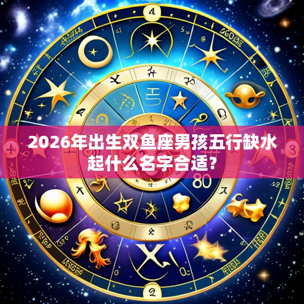 2026年出生双鱼座男孩五行缺水起什么名字合适？