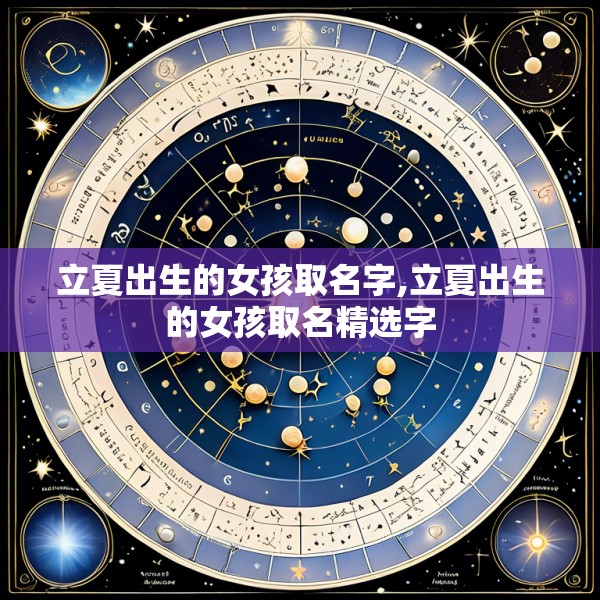 立夏出生的女孩取名字,立夏出生的女孩取名精选字