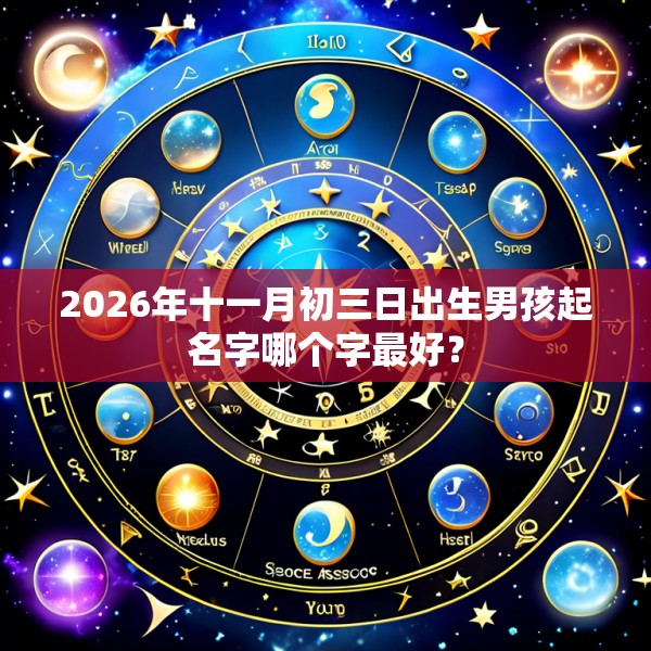 2026年十一月初三日出生男孩起名字哪个字最好？