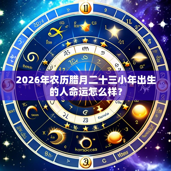 2026年农历腊月二十三小年出生的人命运怎么样？