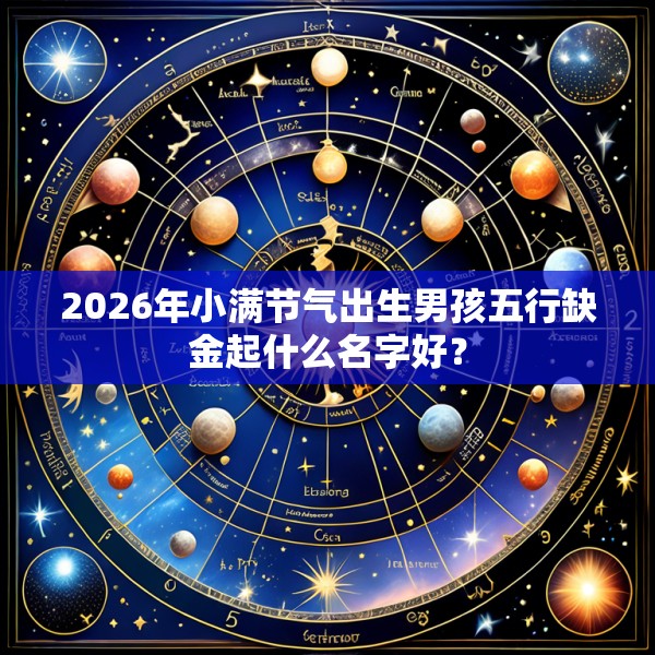 2026年小满节气出生男孩五行缺金起什么名字好？