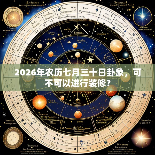 2026年农历七月三十日卦象,可不可以进行装修?