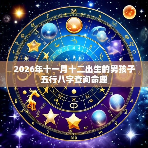 2026年十一月十二出生的男孩子五行八字查询命理