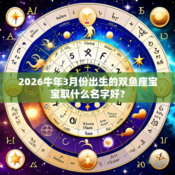 2026牛年3月份出生的双鱼座宝宝取什么名字好?