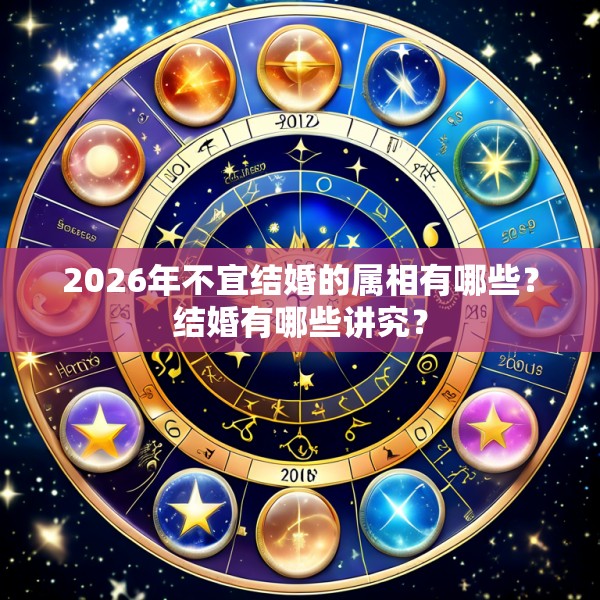 2026年不宜结婚的属相有哪些?结婚有哪些讲究?